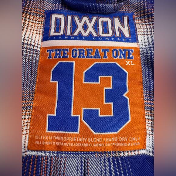 Dixxon The Great One Flannel Wayne Gretzky Tribute Blue Orange Women's Size XL - Picture 11 of 14